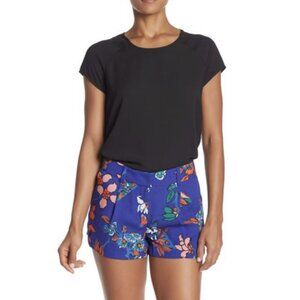 NWT Women's Diane von Furstenberg S/S Black "Liva" Blouse Top Sz 12